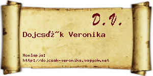 Dojcsák Veronika névjegykártya