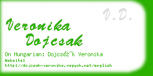 veronika dojcsak business card